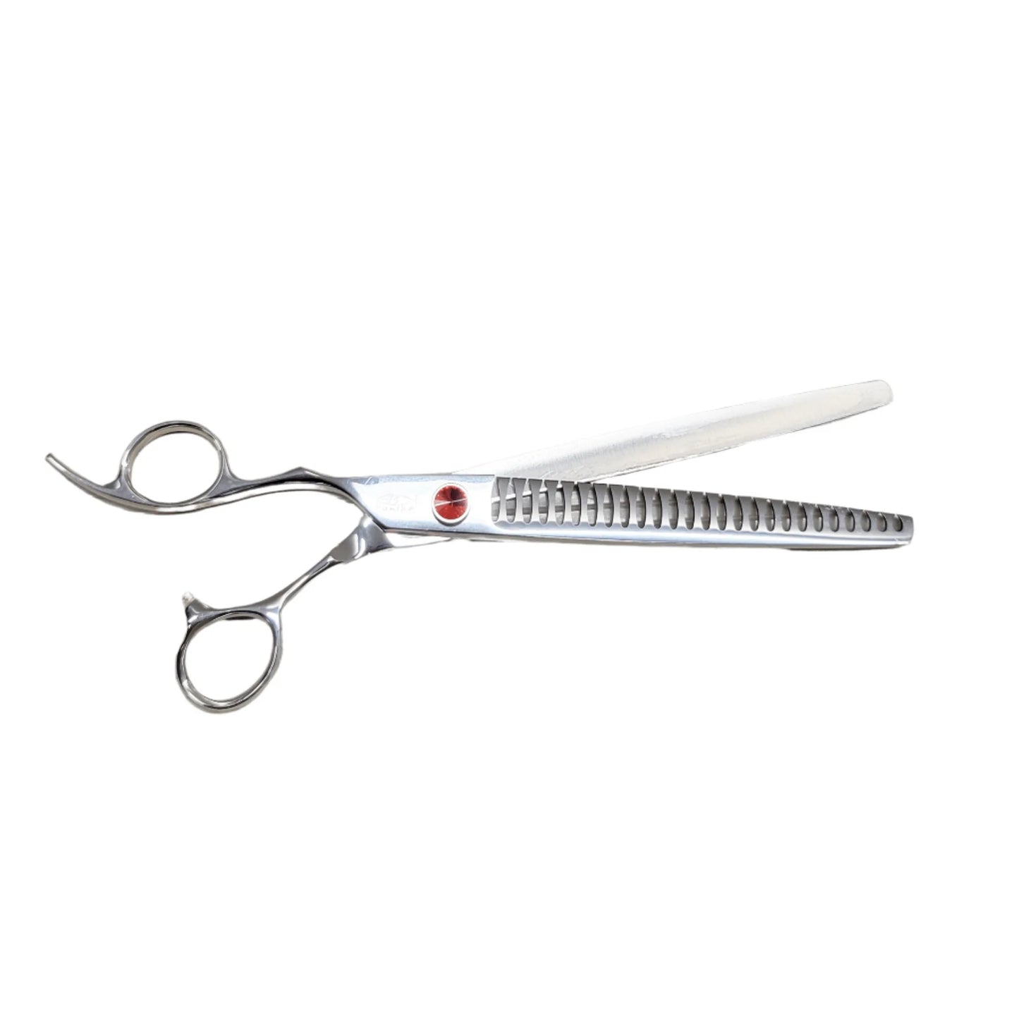 Bonika Big Red Offset SIlver Haircutting Shears