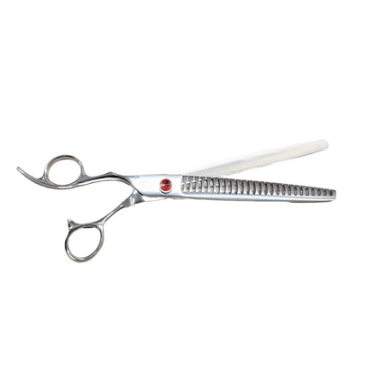 Bonika Big Red Offset SIlver Haircutting Shears