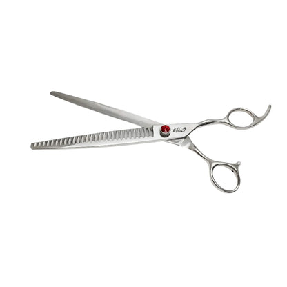 Bonika Big Red Offset SIlver Haircutting Shears