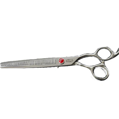 Bonika Big Red Offset SIlver Haircutting Shears