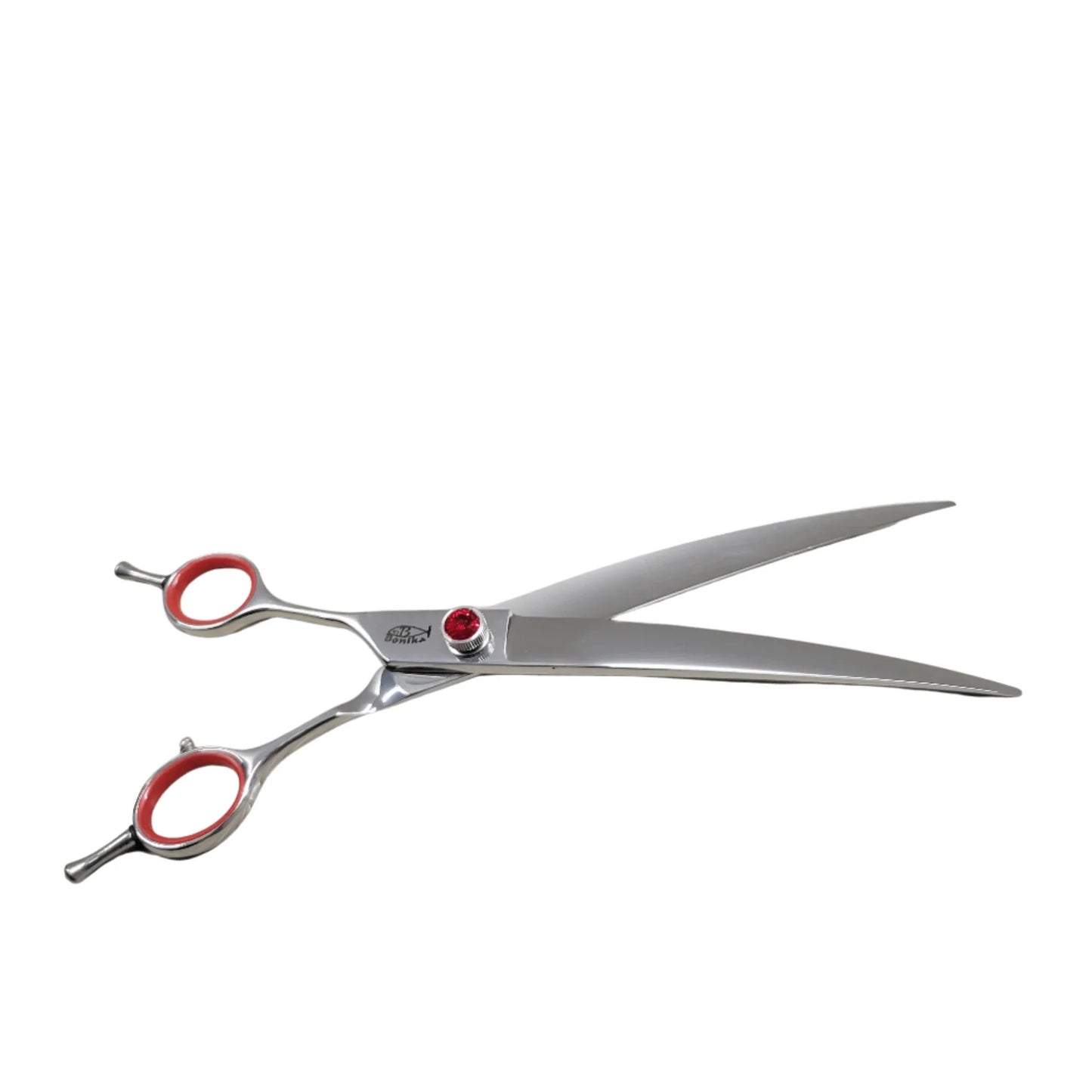 Bonika Big Red Offset SIlver Haircutting Shears