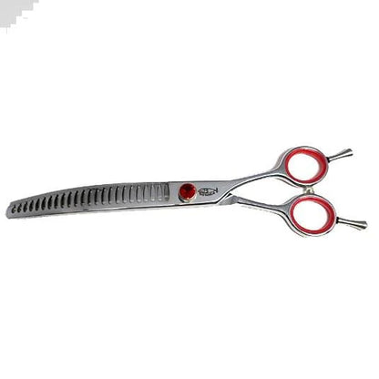 Bonika Big Red Offset SIlver Haircutting Shears