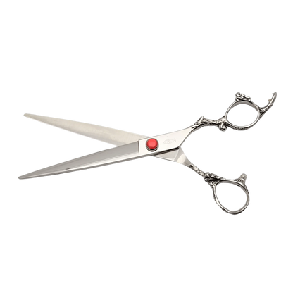 Bonika Dragon 7.5-inch ergonomic offset hair cutting shears with Japanese 440C steel blades