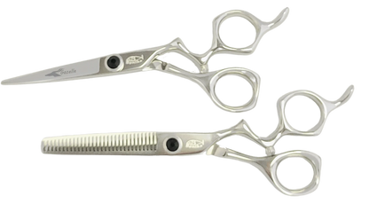 Bonika Gazelle professional shear set - two 6-inch hair cutting scissors with Japanese 440C steel