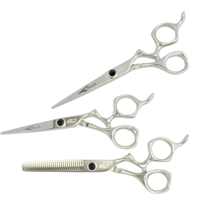 Bonika Gazelle professional shear set - three sizes of hair cutting scissors with 440C steel blades