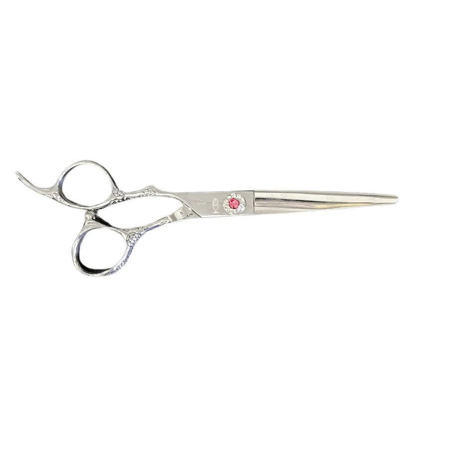 Rose Ergonomic Hair Shears Offset Handle Japanese 440C Steel