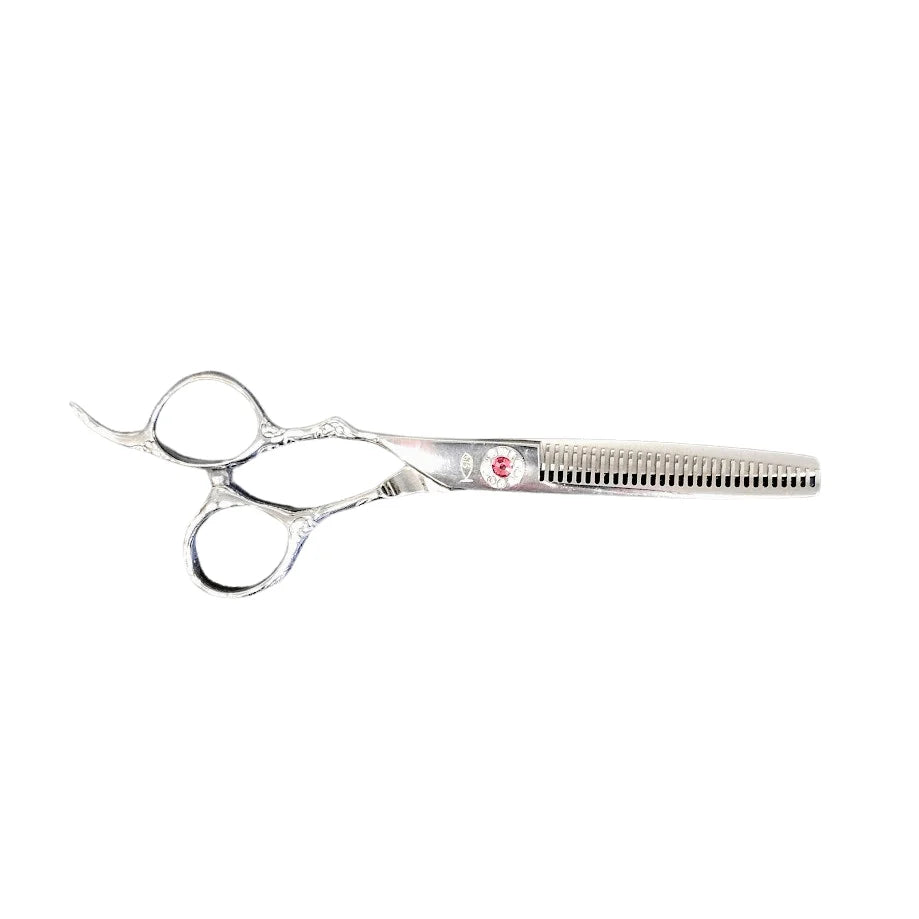 Rose Ergonomic Hair Shears Offset Handle Japanese 440C Steel