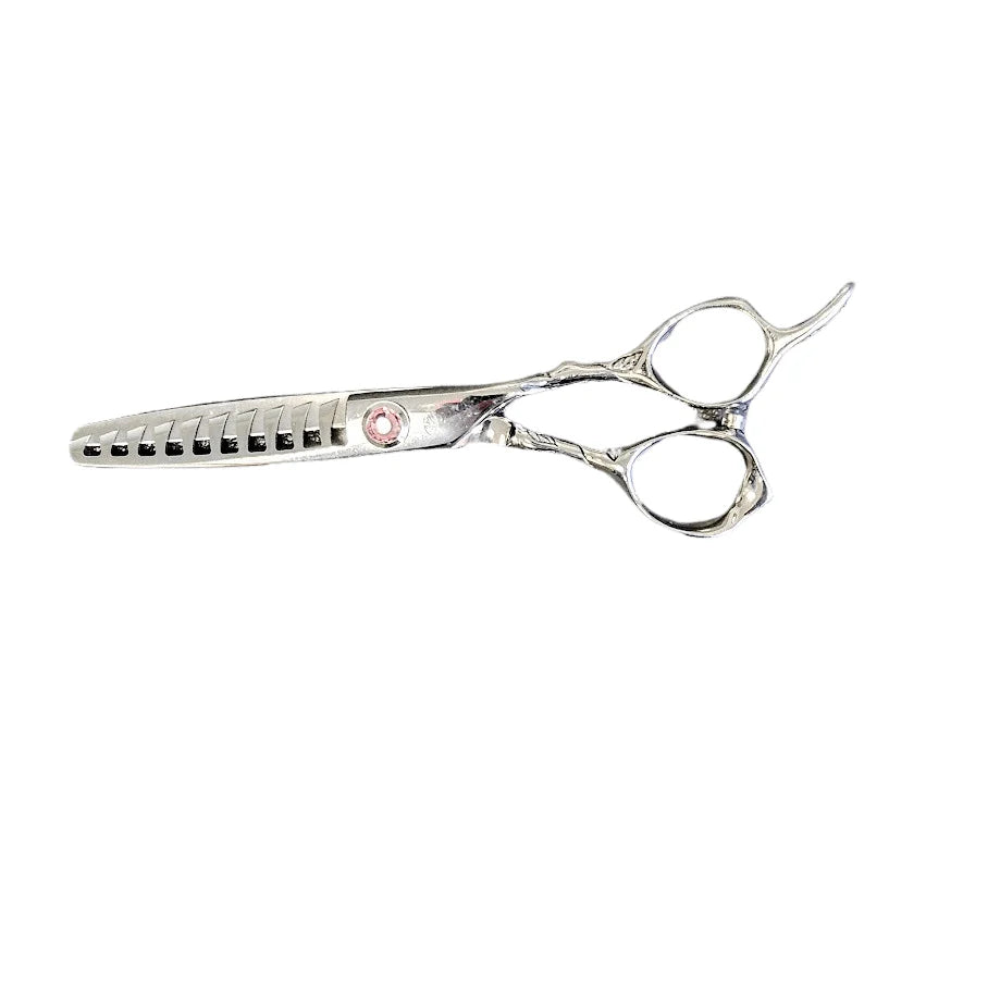 Rose Ergonomic Hair Shears Offset Handle Japanese 440C Steel