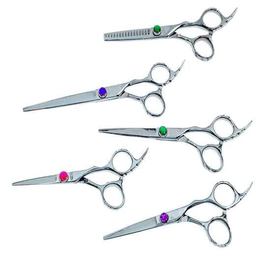 Chameleon Ergonomic Offset Hair Shears Japanese 440C Steel