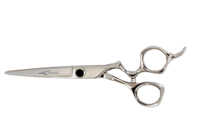 Bonika Gazelle 6.25-inch hairstyling shears with drop finger rest and Japanese 440C steel construction