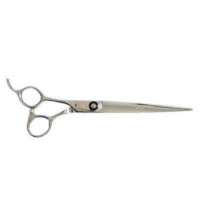 Bonika Jazzy 7-inch ergonomic left-handed offset hair shears with 440C stainless steel blades