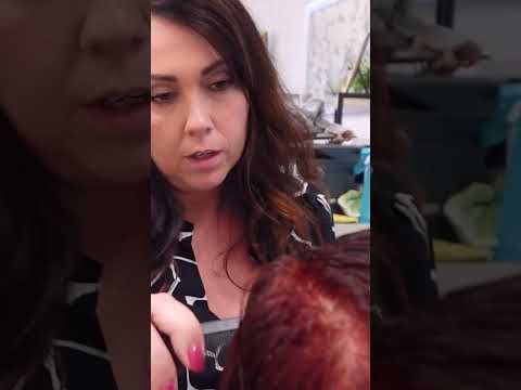 Video demonstration of Bonika Firefly hair shears cutting technique and ergonomic handle features