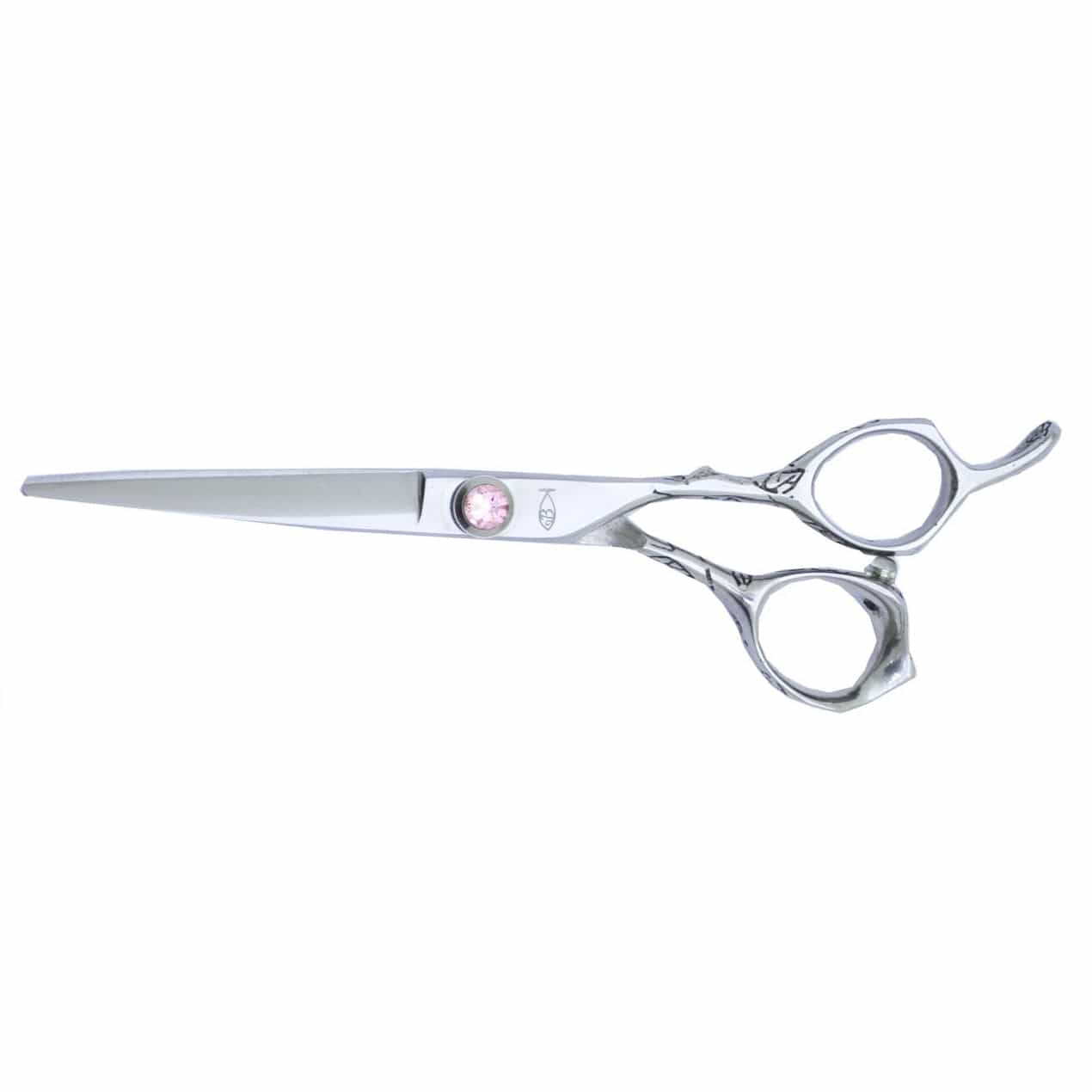 Rose Ergonomic Hair Shears Offset Handle Japanese 440C Steel