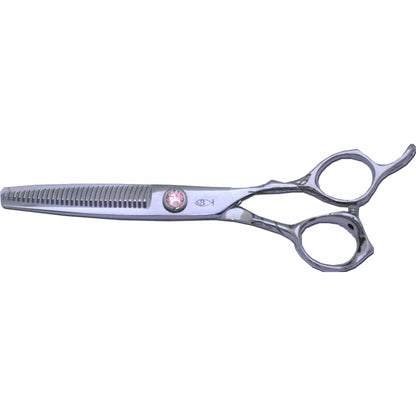 Rose Ergonomic Hair Shears Offset Handle Japanese 440C Steel