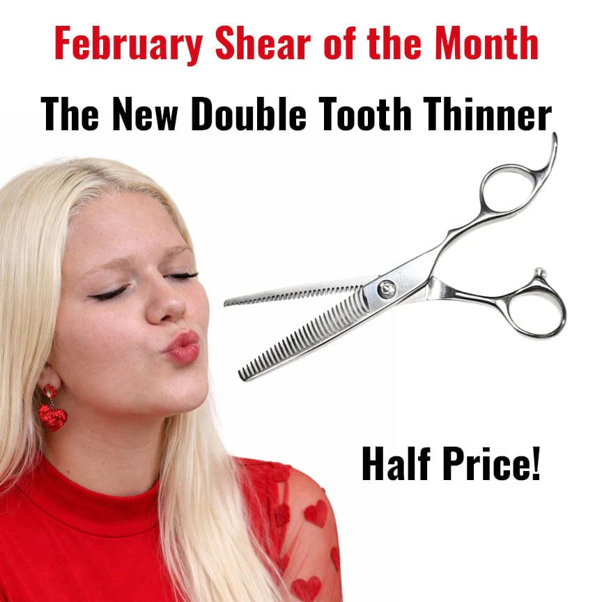 February Shear of the Month - Double-Tooth Thinner 440C Bonika